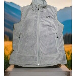 Mountain Hardwear Fleece Vest Women Medium Gray Excellent Monkey Phur Full‎ Zip